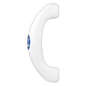 Blauer Anker-Kabinett-nautischzug Keramik Schrankknauf (Seitenansicht)