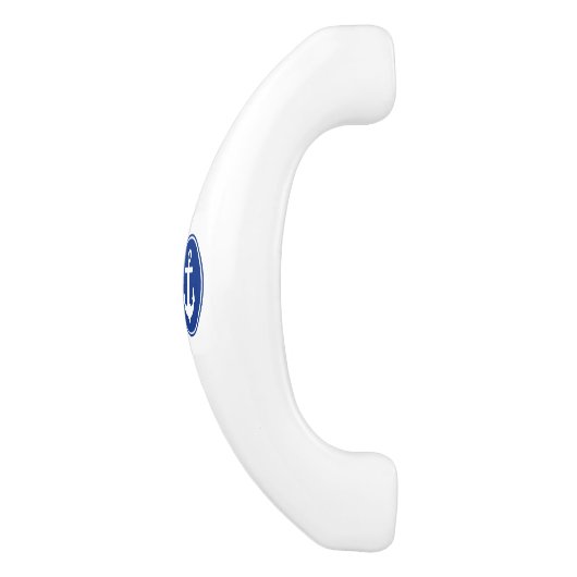 Blauer Anker-Kabinett-nautischzug Keramik Schrankknauf (Seitenansicht)