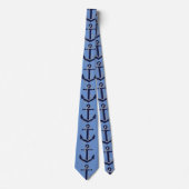 Blauer Anker Männer-Krawatte Krawatte (Vorderseite)