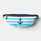 Blauer Anker mit blauen Wellen Bauchtasche (Ablage )