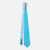 Blauer Anker mit blauen Wellen Krawatte (Rückseite)