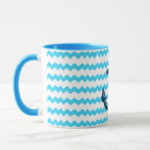 Blauer Anker mit blauen Wellen Tasse (Links)