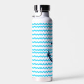 Blauer Anker mit blauen Wellen Trinkflasche (Rechts)