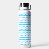 Blauer Anker mit blauen Wellen Trinkflasche (Rückseite)