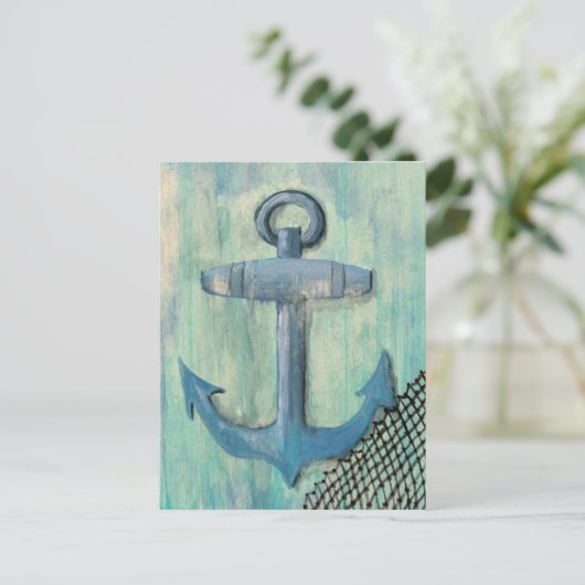 Blauer Anker Postkarte (Stehend Vorderseite)