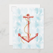 Blauer Anker Postkarte (Vorne/Hinten)