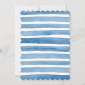 Blauer Anker Save the Date. Hochzeit von Nautical Einladung (Rückseite)