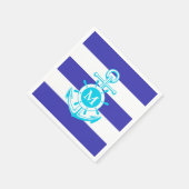 Blauer Anker Serviette (Ecke)