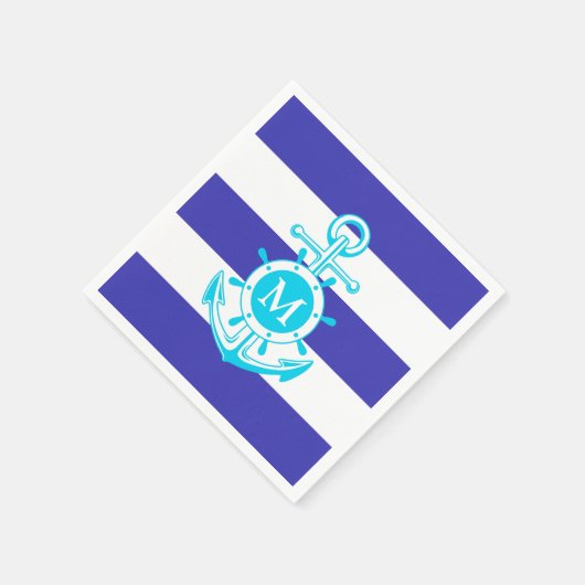 Blauer Anker Serviette (Ecke)