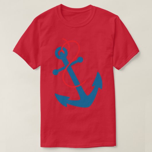 Blauer Anker T-Shirt (Design vorne)