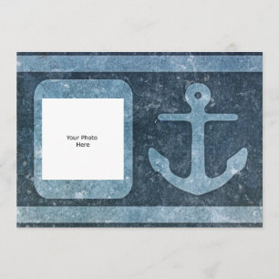Blauer Anker Text/Foto hinzufügen Einladung