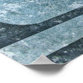 Blauer Anker Text/Foto hinzufügen Poster (Ecke)