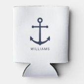 Blauer Anker und Individuelle Name der Nautischen  Dosenkühler (Vorderseite)