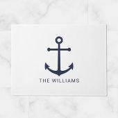 Blauer Anker und Individuelle Name der Nautischen  Fußmatte