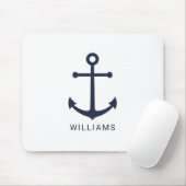 Blauer Anker und Individuelle Name der Nautischen Mousepad (Mit Mouse)
