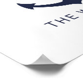 Blauer Anker und Individuelle Name der Nautischen  Poster (Ecke)