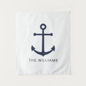 Blauer Anker und Individuelle Name der Nautischen  Wandteppich (Vorderseite)