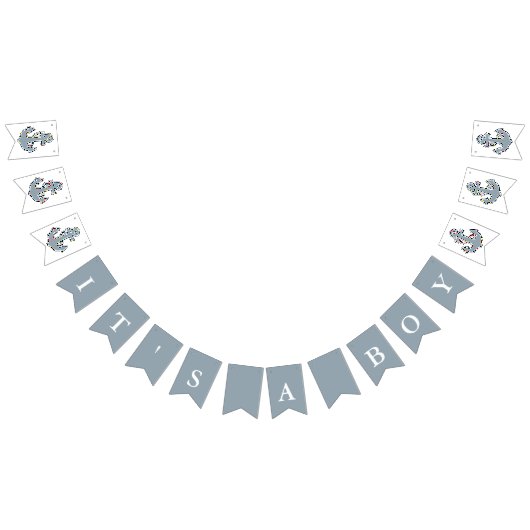 Blauer Ankerbanner Wimpelkette (Alle)