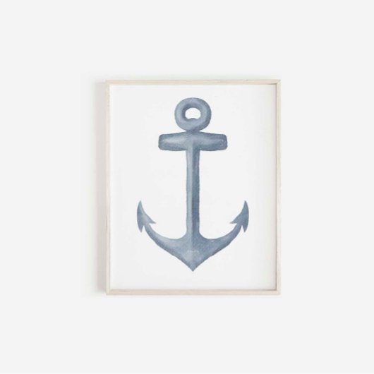 Blauer Ankerprint Poster