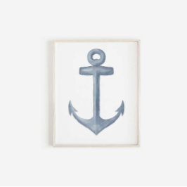 Blauer Ankerprint Poster