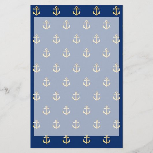 Blauer Ankerpunkt Briefpapier (Vorderseite)