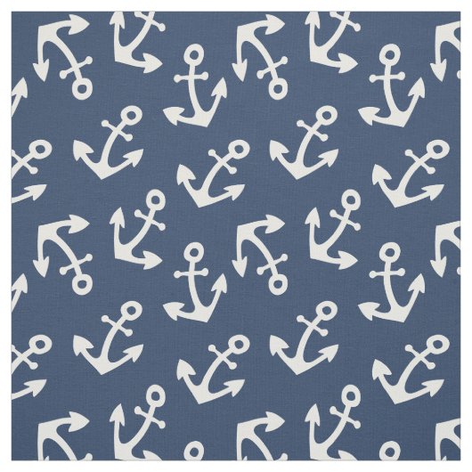 Blauer Ankerstoff der Marine durch den Hof Stoff (Muster)
