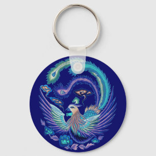 Blauer Anmut-Schlüsselanhänger Schlüsselanhänger