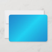 Blauer Ansprechpartner bei der Beförderung von Mai RSVP Karte (Rückseite)