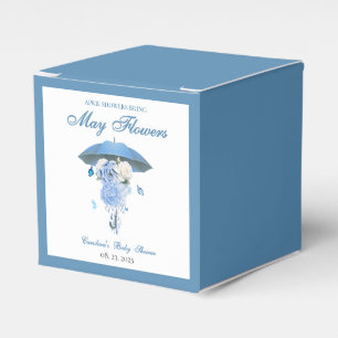 Blauer April Duschen bringen May Blume Babydusche Geschenkschachtel
