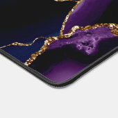 Blauer/Aquamarin/Lila Agate mit Glitzer-Venen Schreibtischunterlage (Ecke)