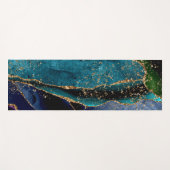 Blauer/Aquamarin/Lila Agate mit Glitzer-Venen Yogamatte (Vorderseite (Horizontal))