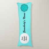 Blauer/Aquamarine Blume, Multifunktionsfilm von Ke Seitenschläferkissen (Vorderseite Vertikal)