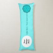 Blauer/Aquamarine Blume, Multifunktionsfilm von Ke Seitenschläferkissen (Rückseite (Vertikal))