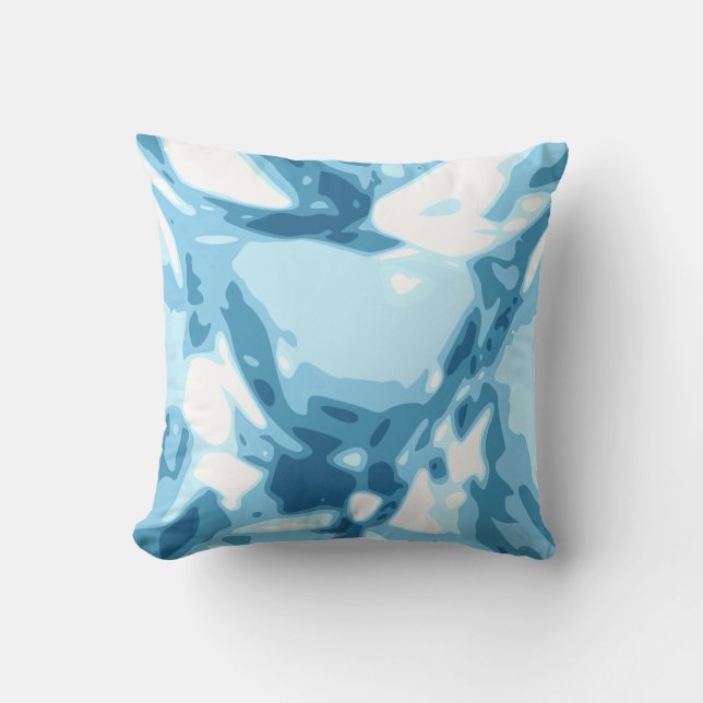 Blauer Aquamarine-Diamant-Edelstein/Juwel-Kissen Kissen (Vorderseite)