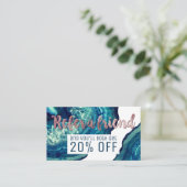 Blauer aquamariner Achat Geode Empfehlungskarte (Stehend Vorderseite)