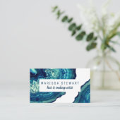 Blauer aquamariner Achat Geode Terminkarte (Stehend Vorderseite)