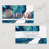 Blauer aquamariner Achat Geode Visitenkarte (Vorne/Hinten)