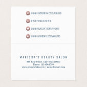 Blauer aquamariner Achat Geode Visitenkarten (Innenseite Aufgefaltet)