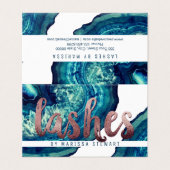 Blauer aquamariner Achat Geode Visitenkarten (Außenseite Aufgefaltet)