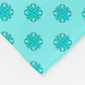 Blauer/Aquamariner Kleber von Kenneth Yoncich Fleecedecke (Ecke)