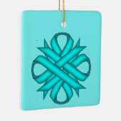 Blauer/Aquamariner Kleberband von K Yoncich Keramikornament (Rechts)