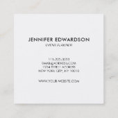 Blauer aquamariner Spritzer des modernen Quadratische Visitenkarte (Rückseite)