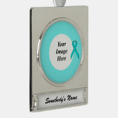 Blauer/Aquamariner Standard-Multifunktionsleisten- Banner-Ornament Silber (Rechts)