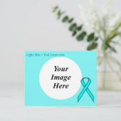 Blauer/Aquamariner Standard-Multifunktionsleisten- Postkarte (Stehend Vorderseite)