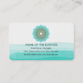 Blauer Aquamariner Wasserpark Lotus Visitenkarte (Rückseite)