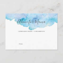 Blauer Aquarell Babyparty-Rat für Mutter Cards Einladung