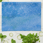 Blauer Aquarell-Hintergrund Geschirrtuch (Gefaltet)
