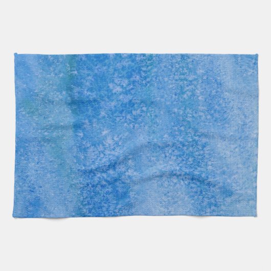 Blauer Aquarell-Hintergrund Geschirrtuch (Horizontal)