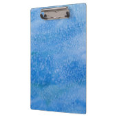 Blauer Aquarell-Hintergrund Klemmbrett (Links)
