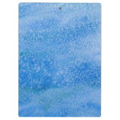 Blauer Aquarell-Hintergrund Klemmbrett (Rückseite)